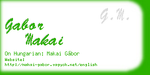 gabor makai business card