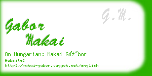 gabor makai business card